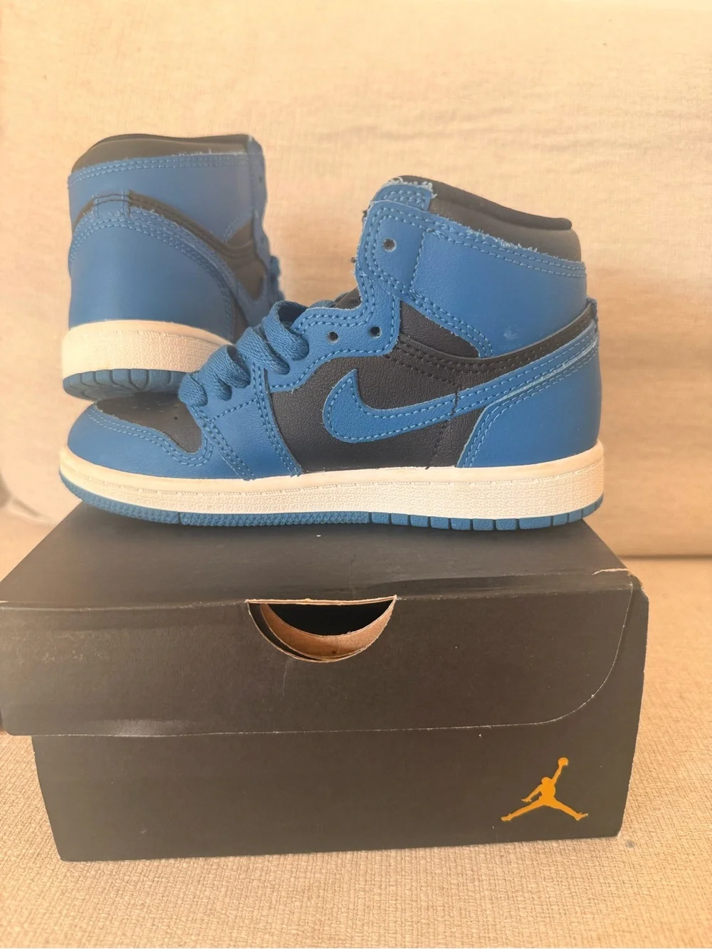 Jordan Kids' High-Top Sneakers in Blue and Black